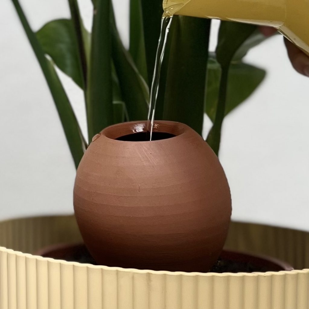 Fill the olla from the top